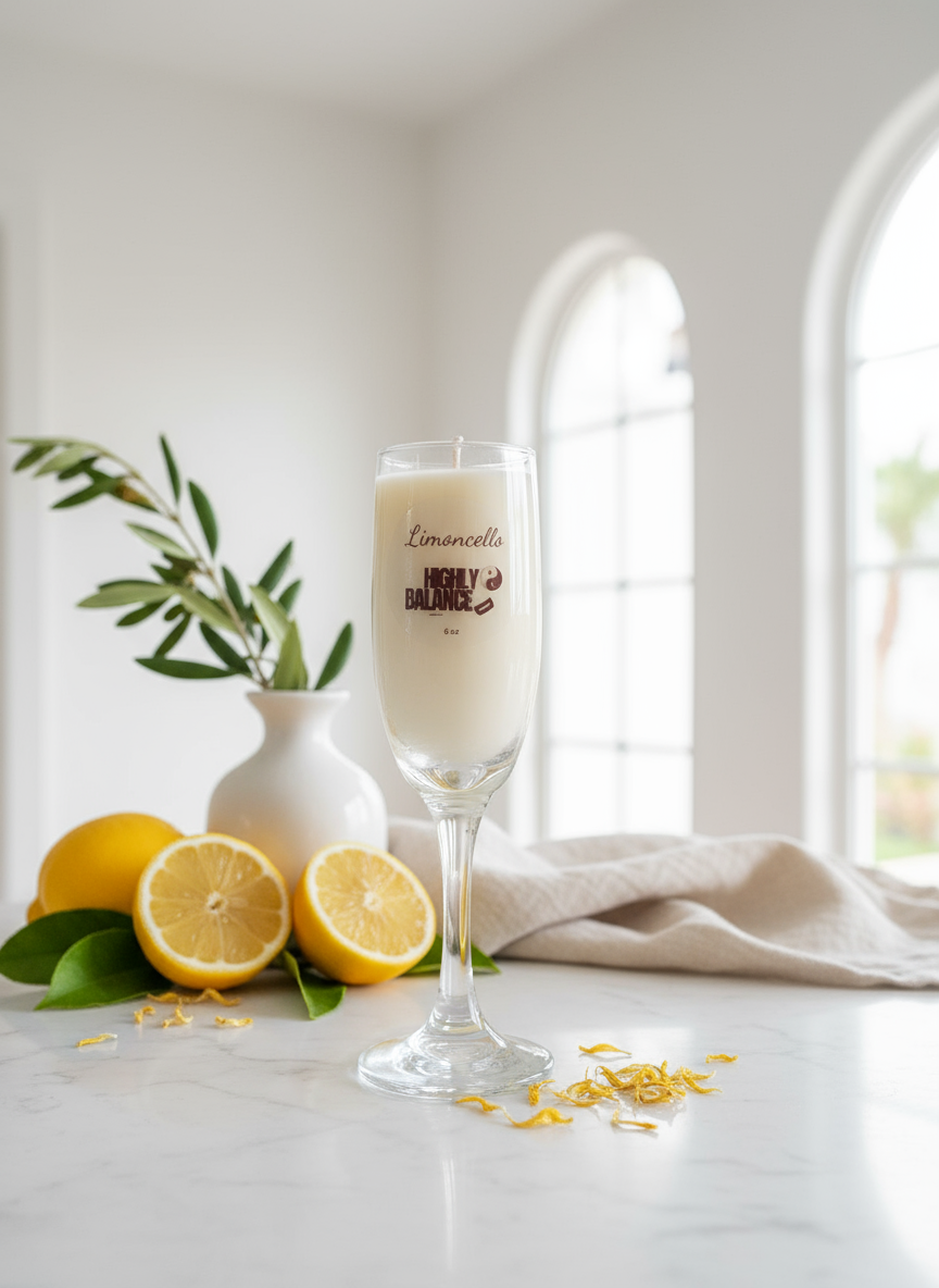 Limoncello Champagne Glass Candle