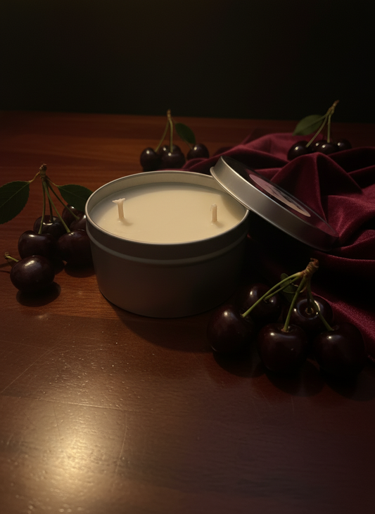 Black Cherry Tin Candle