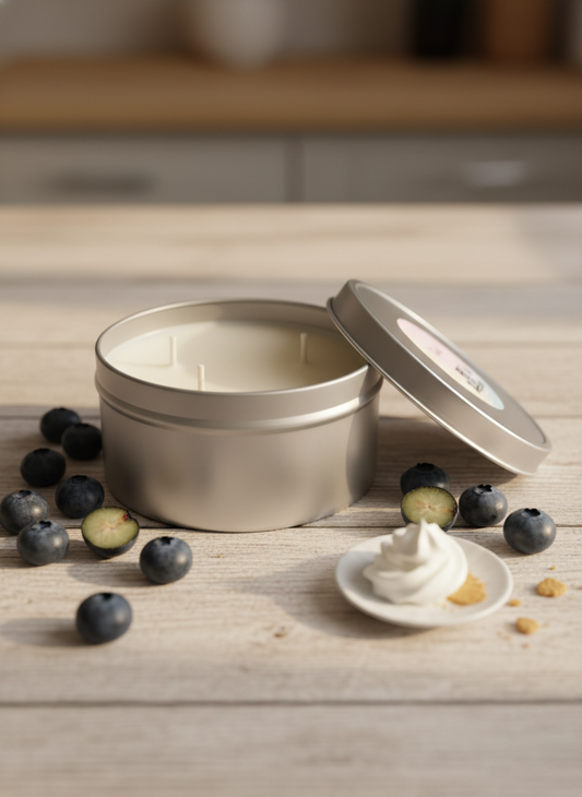 Blueberry Cheesecake Tin Candle