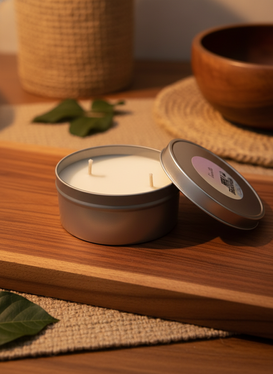 Caribbean Teakwood Tin Candle