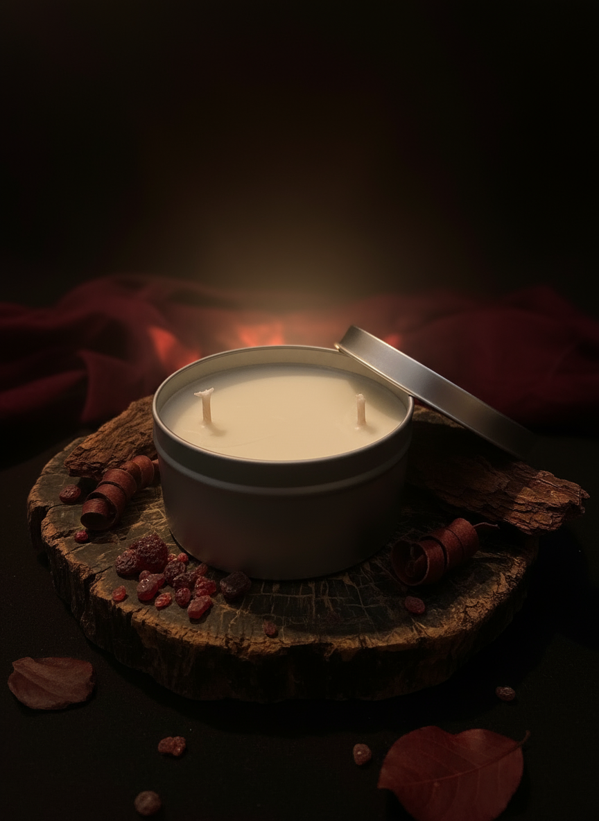 Dragons Blood Tin Candle