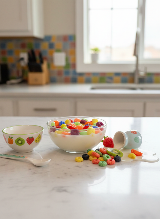 Large Bowl of Fruit Loops Candle