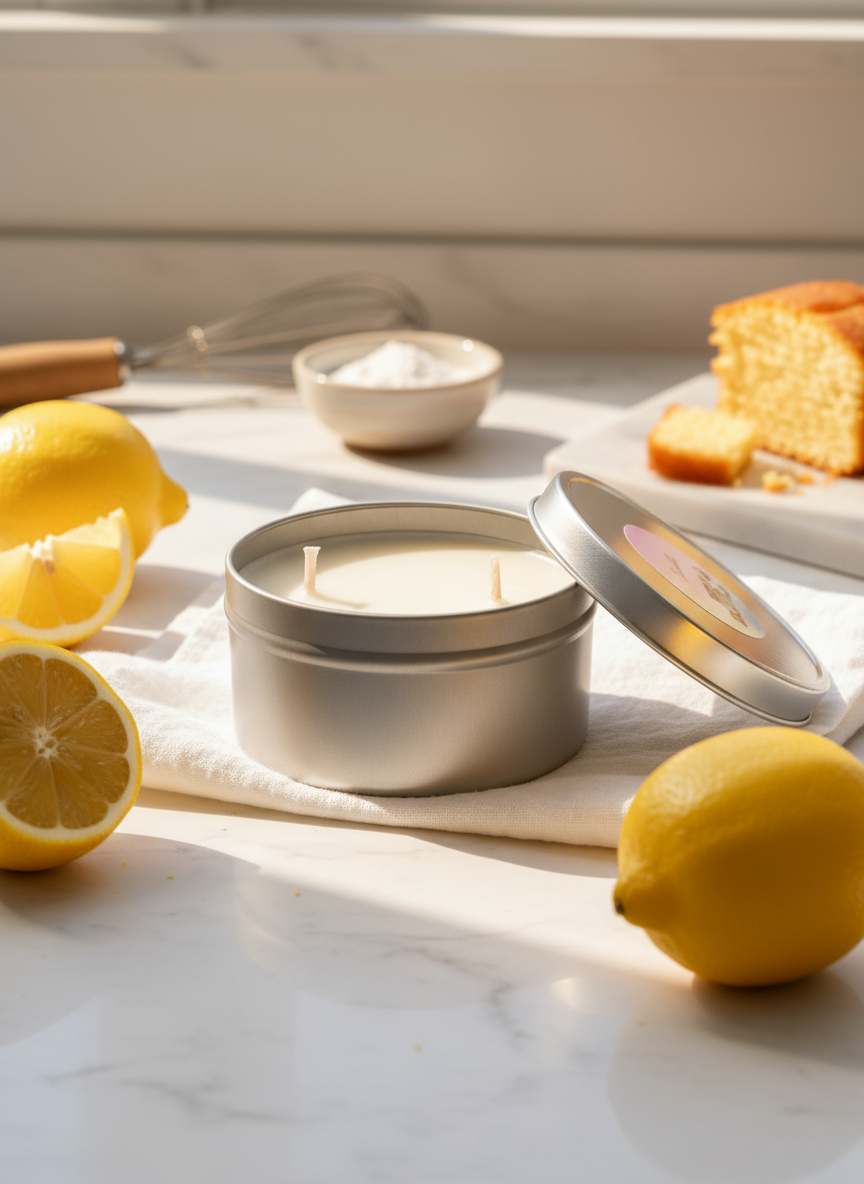 Lemon Poundcake Tin Candle