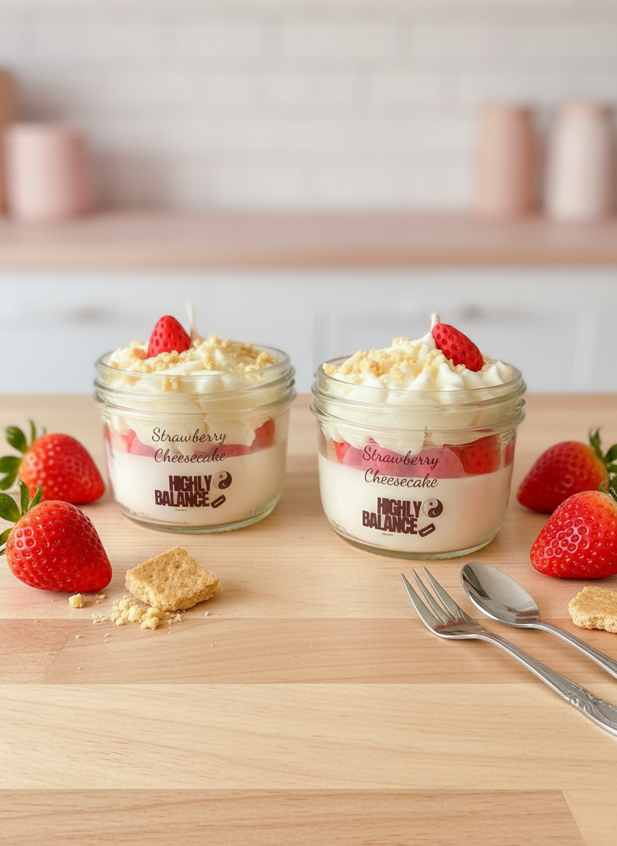 Strawberry Cheesecake Parfait Candle